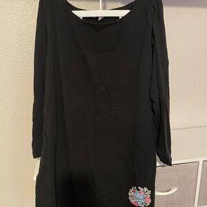 Victoria's Secret Black Sweatshirt Top with Pink Label